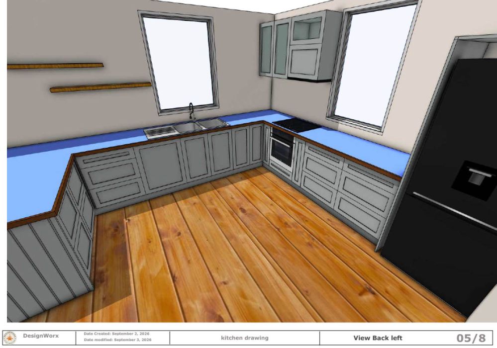 3D Kitchen Design Drawing